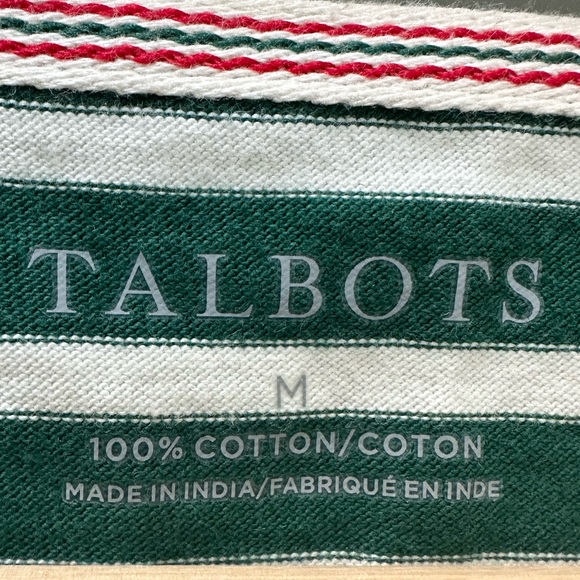 EUC - Green striped Holiday long sleeve top with beading. - Medium - Picture 3 of 3